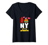 Womens Cool New York City Fashion Graphic Urban Vibes Collection V-Neck T-Shirt