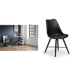 Julian Bowen Set of Tribeca Desk & Kari Black Chair