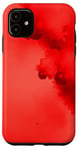 Coque pour iPhone 11 Rouge Art Abstrait Minimal Esthétique