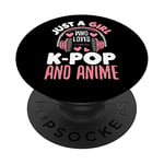 K-Pop Anime Girl Kpop South Korea Music Gift PopSockets Swappable PopGrip