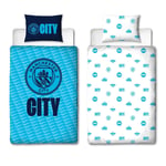 Manchester City Fc Football Reversible Duvet Cover Bedding Set Single