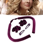 Heatless Curling Rod Headband Hair Curl Ribbon Rollers With Hair Clips Scrun AUS