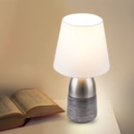 Globo Lighting - Lampe de chevet design gris argent sommeil salon textile tactile liseuse blanche