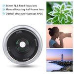 35Mm F1.6 Mirrorless Camera Lens M4/3 Mount For E M5 E M5Ii E M10 For