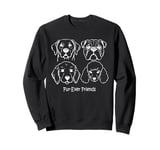 Dog Face Breeds Fur-Ever Friends Cute Puppy Pet Lover Sweatshirt