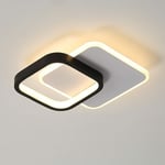 Plafonnier LED 24W, Luminaire Plafonnier Moderne 3000K, Lampe de Plafond Carré pour Salon Chambre à Coucher Salle à Manger Salle de Cuisine Balcon