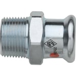 15 mm x 3/4&quot; TURBO Ståladapternippel