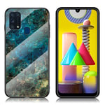 Fantasy Marmor Samsung Galaxy M31 skal - Smaragd