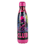 Konix Stranger Things Bouteille isotherme - Acier inoxydable - 500 ml - Motif Hellfire Club - Rose et noir