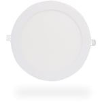 Ecolux - Plafonnier de surface led 18W 1620lm Rond Extra Plat Φ225mm - Blanc Chaud 3000K