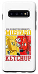 Coque pour Galaxy S10 Graphique de combat moutarde contre ketchup King of the Condiments
