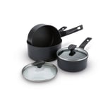 Prestige 9 x Tougher Non-Stick 3 Piece Saucepan Set