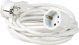 as - Schwabe 50211 Rallonge de 2 m avec fiche plate – Rallonge avec fiche de contact de protection et raccord de terre – Pour l'intérieur – Extrêmement plat – 230 V, 16 A – IP20 – Blanc