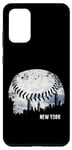 Coque pour Galaxy S20+ Grattoir à ciel vintage Baseball New York City Nuages