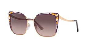 Bvlgari Unisex's 0bv6179 55 201467 Sunglasses, Rose Gold Purple/Violet Shaded, One Size