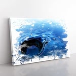 Big Box Art Water Drops V3 Canvas Wall Art Print Ready to Hang Picture, 76 x 50 cm (30 x 20 Inch), Multi-Coloured