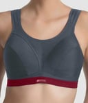 Shock Absorber Sports Bra Grey Size 30FF Active Non Wired Maximum Support SN109