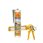 SIKA - Mastic Butyle 2 en 1 pour joints et réparations d'éléments de couverture, serres, vérandas, verrières - Noir - 310ml + Pistolet d'application