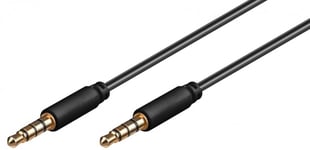 Câble double jack 3.5 mm Noir - 4 points - 3m - Goobay