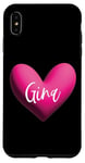 Coque pour iPhone XS Max Gina Rose Nom Cœur Amour Femme Fille Amie Personnalisé