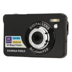 (Black)Digital Camera 4K 56MP HD Digital Point And Shoot Camera With 2.7in