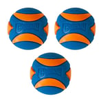 ChuckIt! Ultra Squeaker Ball Dog Toy Ball Durable Rubber Squeaky Dog Ball Chuck It Launcher Compatible Toy For Dogs, 3 Pack, Medium