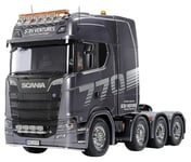 TAMIYA 56376 1:14 RC Scania 8 x 4/4 Gun Metal Peint – Kit à Assembler, Camion radiocommandé, Camion, Jouet de Construction, modélisme, Bricolage