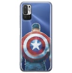 ERT GROUP mobile phone case for Xiaomi REDMI NOTE 10 5G / POCO M3 PRO original and officially Licensed Marvel pattern Captain America 002, partially transparent