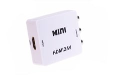 Autre Mini boîtier convertisseur vidéo HD HDMI vers RCA AV/CVSB L/R, vidéo 480P 720P 1080P, HDMI2AV, prise en charge de la sortie NTSC PAL, adaptateur HDMI vers AV Nipseyteko