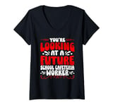 Womens You're Looking At A Future School Cafeteria Worker V-Neck T-Shirt