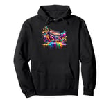 Splash Art Boombox Old School 80s Music Hip Hop Pullover Hoodie