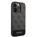 Guess 4G Stripe Case for iPhone 14 Pro Max, harmaa puhelinkotelo