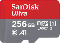 SanDisk 256GB Ultra MicroSD Memory Card 120MB/s Class 10 With Adapter (Open Box)