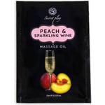 Secretplay peach  sparkling wine massage oil sachet 10 ml