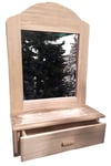 Pandecor Comarco Sa Miroir avec étagère en Bois Brut à décorer 55 x 32 cm