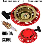 lanceur demarreur a corde + bougie POUR Moteur Honda GX160 GX200 5.5HP 6.5HP