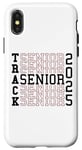 Coque pour iPhone X/XS Track Senior Night Track Senior 2025 Graduation 60