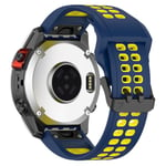 Garmin Enduro 2 / Tactix 7 / Fenix 7 dual color silicone watch s Blå