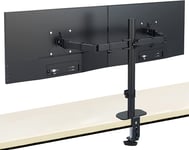 Suptek Screen Stand for Desk, Dual Monitor Arm Desk Mount, Solid Black