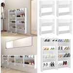 Vidaxl - Armoires à chaussures murales 4 pcs blanc brillant 60x18x60 cm - armoire à chaussures murale - armoires à chaussures murales - Home & Living