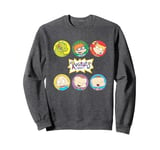 Rugrats Iconic Characters Group Shot Friends 90's Chest Logo Sweatshirt