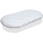 Matelas de Couffin 72x33 Epaisseur 3 cm 2 in 1:Matelas pour Landau,Nacelle,Berceau + protege matrelas- Dehoussable, Noetau en mousse perforee et