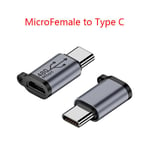 Adaptateur de connecteur de type C femelle vers Micro USB/VopeC femelle vers Mini USB/Micro USB femelle vers Type C/Micro USB femelle vers Mini USB - Type Micro to Type C