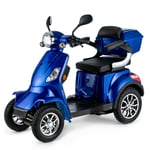 4 Wheeled ELECTRIC MOBILITY SCOOTER BLUE 1000W 55km travel e-scooter FASTER