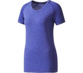 adidas Primeknit Ladies Running Top Short Sleeve Size 8-10 (S) Purple R663-19