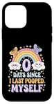 Coque pour iPhone 12 mini 0 Days Since I Last Pooped Myself Coloré mignon Kawaii