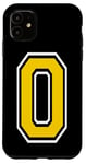 Coque pour iPhone 11 Numéro 0 en jaune, noir, blanc, version de poche