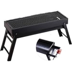 Shmshng - Barbecue portable, Barbecue au charbon 60 x 33 x 20.5 cm