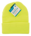 Beanie Hat Hi Viz Mens Ladies Warm Knitted Winter Hi-vis Yellow