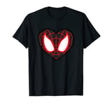 Marvel Ultimate Spider-Man Miles Morales Heart Mask Logo T-Shirt